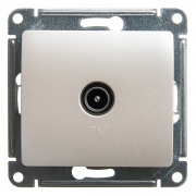 TV розетка простая механизм SE Glossa, перламутр