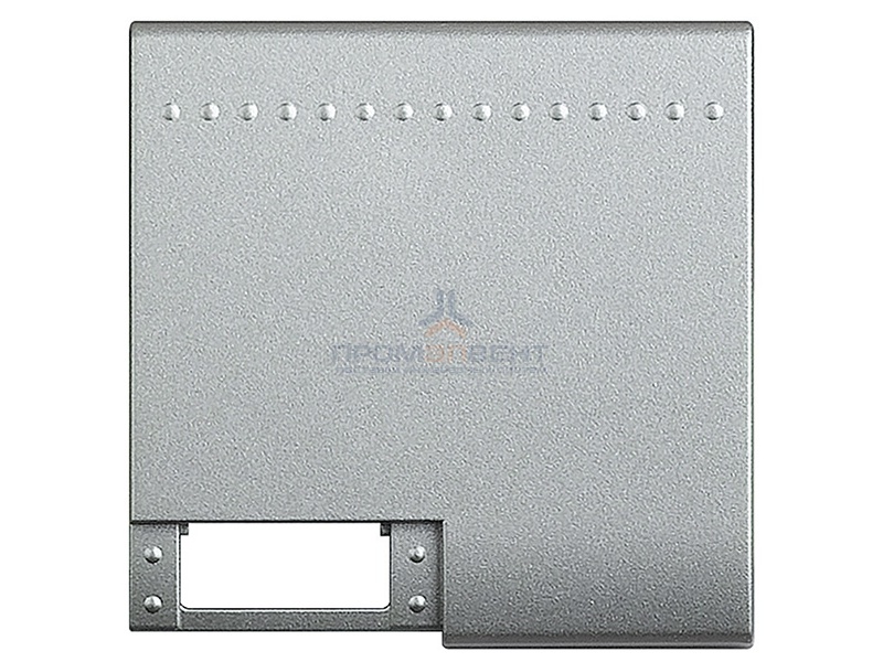 LivingLight Клавиша с 1 отверстием для вставки символа, размер 2 модуля, цвет алюминий