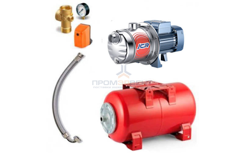 Насосная станция Pedrollo HYDROFRESH JCRm 2C-50 CL - 0,75 кВт (PN3,4, Qmax 70 л/мин, кабель 1,5 м)