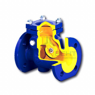 Клапан обратный поворотный Zetkama 302A - Ду50 (ф/ф, PN16, Tmax 300°C, исполнение №01)