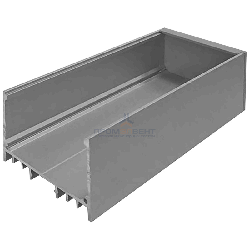 08-24-01 Профиль алюминиевый для светодиодной ленты, анод., П-образный , универсальный, серебро, 50х32мм, 2м, шир. ленты до 40мм, без упаковки (без рассеивателя, без заглушек).