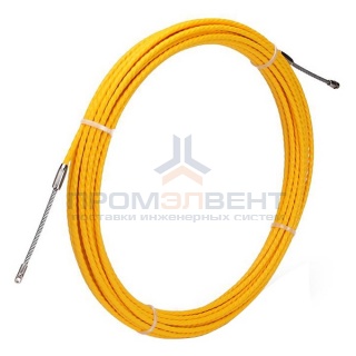 Протяжка кабельная из плетеного полиэстера Fortisflex PET d5,2mm L50m желтый