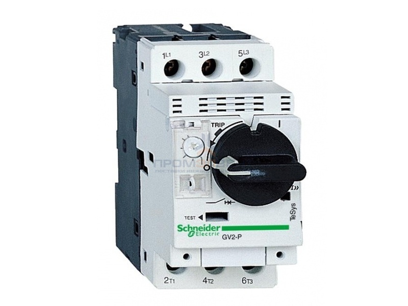 Автомат Schneider Electric TeSys GV2P с комбинированным расцепителем 0,1-0,16А