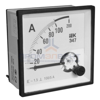 Амперметр Э47 200/5А кл. точн. 1,5 96х96мм